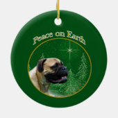Bullmastiff Peace Keramik Ornament (Hinten)