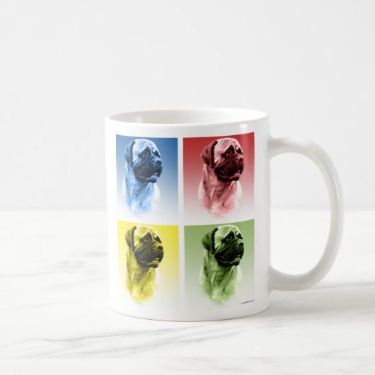 Bullmastiff Pop Art Kaffeetasse (Rechts)