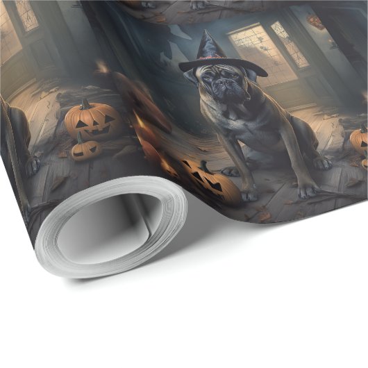 Bullmastiff Pumpkins Halloween Beängstigend Geschenkpapier (Rolleneckpunkt)
