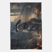 Bullmastiff Pumpkins Halloween Beängstigend Geschirrtuch (Vertikal)