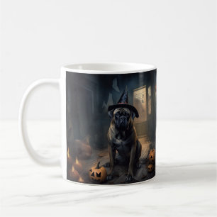 Bullmastiff Pumpkins Halloween Beängstigend Kaffeetasse