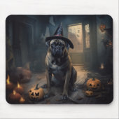 Bullmastiff Pumpkins Halloween Beängstigend Mousepad (Vorne)