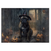 Bullmastiff Pumpkins Halloween Beängstigend Schneidebrett (Vorderseite)