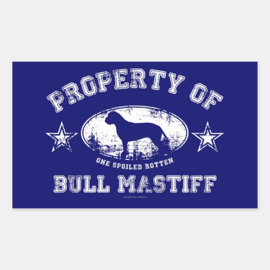 Bullmastiff Rechteckiger Aufkleber (Vorderseite)