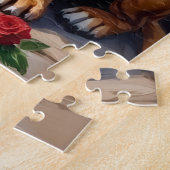 Bullmastiff-Rosengarten-Kunst Puzzle (Seite)