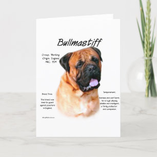 Bullmastiff (rot) Geschichte Design Karte