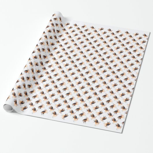 Bullmastiff (rot) History Design Geschenkpapier (Ungerollt)
