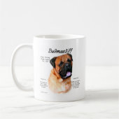 Bullmastiff (rot) History Design Kaffeetasse (Links)