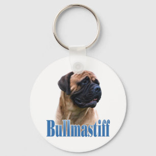 Bullmastiff (rot) Name Schlüsselanhänger
