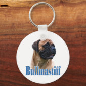 Bullmastiff (rot) Name Schlüsselanhänger (Vorderseite)