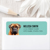 Bullmastiff Rücksendeadressen-Aufkleber (Insitu)