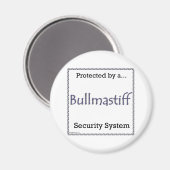Bullmastiff Security System - Magnet (Vorderseite/Rückseite)