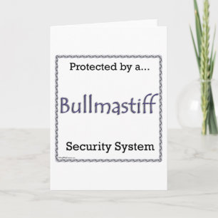 Bullmastiff-Sicherheitssystem Feiertagskarte