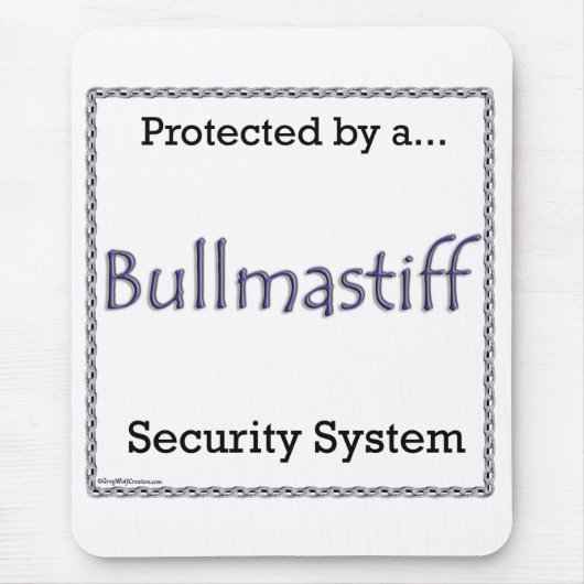 Bullmastiff-Sicherheitssystem Mousepad (Vorne)
