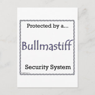 Bullmastiff-Sicherheitssystem Postkarte