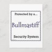 Bullmastiff-Sicherheitssystem Postkarte (Vorderseite)