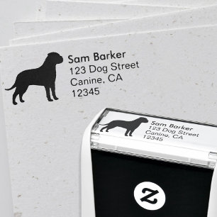 Bullmastiff Silhouette-Rücksendeadresse Permastempel