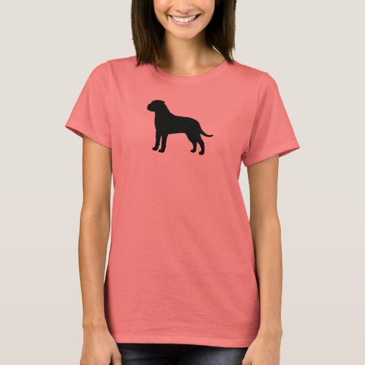 Bullmastiff-Silhouette T-Shirt (Vorderseite)