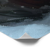 Bullmastiff Snowy Sleigh Weihnachtsdekor Poster (Ecke)