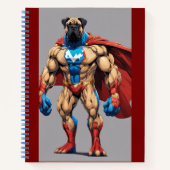 Bullmastiff Superheld-Notebook Notizblock (Vorderseite)