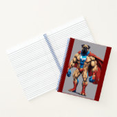 Bullmastiff Superheld-Notebook Notizblock (Innenseite)