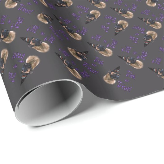 Bullmastiff Trick Geschenkpapier (Rolleneckpunkt)