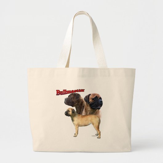 Bullmastiff Trio 2 Jumbo Stoffbeutel (Vorne)