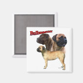 Bullmastiff Trio 2 - Magnet (Vorderseite/Rückseite)