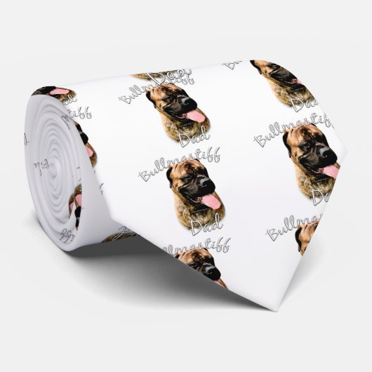 Bullmastiff Vater 2 Krawatte (Gerollt)
