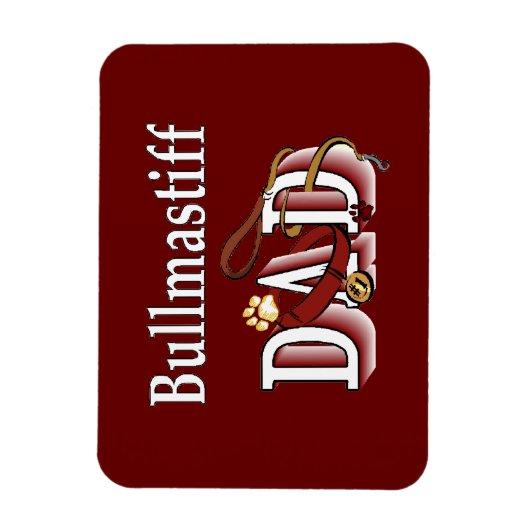 Bullmastiff Vater Magnet (Vertikal)