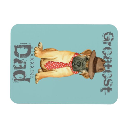 Bullmastiff Vater Magnet (Horizontal)