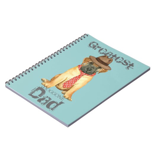 Bullmastiff Vater Notizblock (Linke Seite)