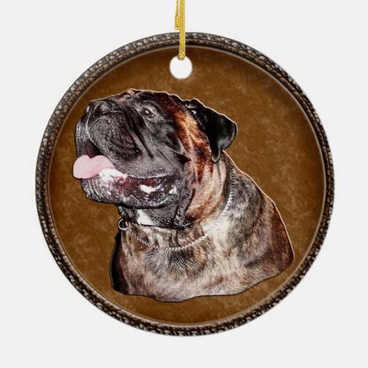 Bullmastiff Verzierungen machen für Keramikornament (Hinten)