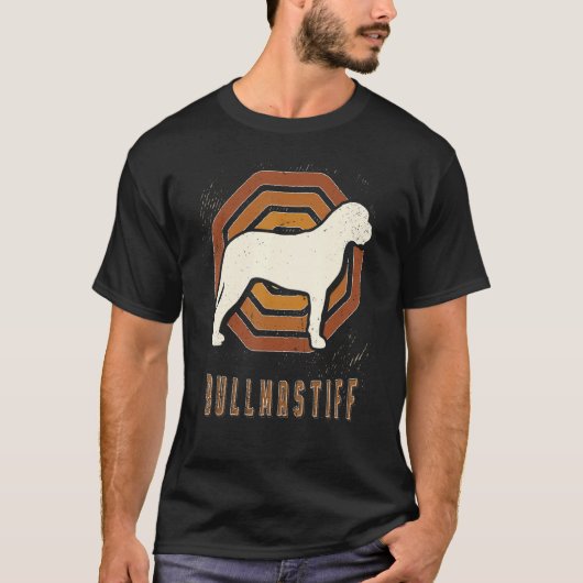 Bullmastiff Vintage Retro Classic Dog Love T-Shirt (Vorderseite)
