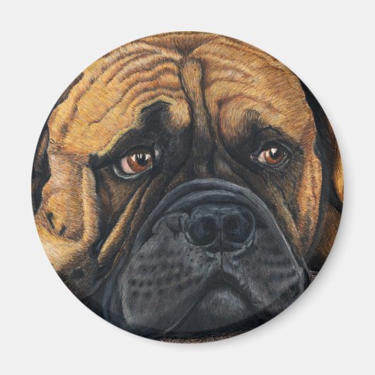 Bullmastiff Wart - Hundebüt Art Magnet (Vorne)