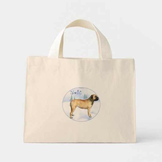 Bullmastiff Weihnachten Bag Mini Stoffbeutel (Vorne)