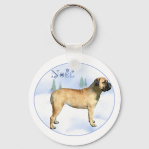 Bullmastiff Weihnachten Schlüsselanhänger
