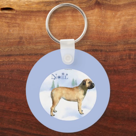 Bullmastiff Weihnachten Schlüsselanhänger (Vorderseite)