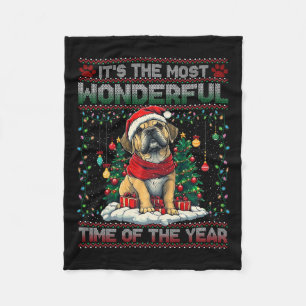 Bullmastiff Weihnachtsbaum Dekorationen Hund Lover Fleecedecke