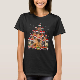 Bullmastiff Weihnachtsbaum Dog Santa Xmas Funny T-Shirt