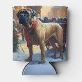 Bullmastiff Weihnachtsfeiertage Dosenkühler (Vorderseite)