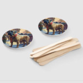 Bullmastiff Weihnachtsfeiertage Fächer (Non-assembled)