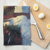 Bullmastiff Weihnachtsfeiertage Geschirrtuch (Viertel Falte)