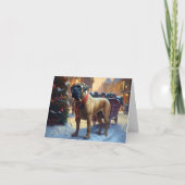 Bullmastiff Weihnachtsfeiertage Karte (Vorderseite)