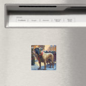 Bullmastiff Weihnachtsfeiertage Magnet (In Situ (Geschirrspüler))