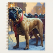 Bullmastiff Weihnachtsfeiertage Planer (Vorderseite)