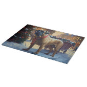 Bullmastiff Weihnachtsfeiertage Schneidebrett (Ecke)