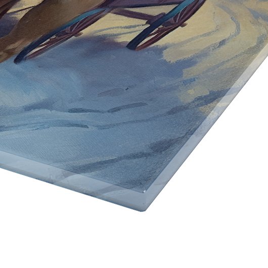 Bullmastiff Weihnachtsfeiertage Schneidebrett (Ecke)