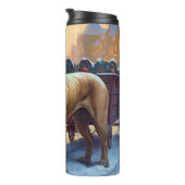 Bullmastiff Weihnachtsfeiertage Thermosbecher (Nach rechts gedreht)