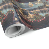 Bullmastiff Weihnachtsfest Reise Geschenkpapier (Rolleneckpunkt)